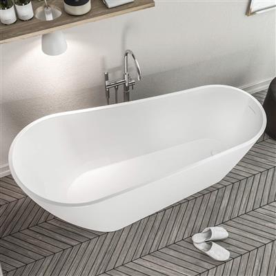 Wickham 1700 Slipper White Freestanding Bath Inc Waste