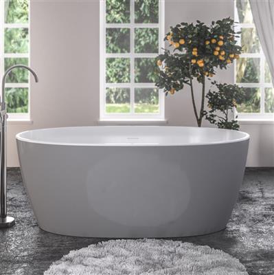 Wandsworth 1500 x 720 x 585mm Freestanding Bath Inc Waste - Grey